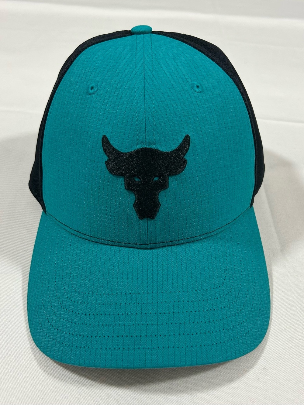 NWOT Under Armour Mens Project Rock Cap Hat Mesh SnapBack 1369815-722 Black Teal